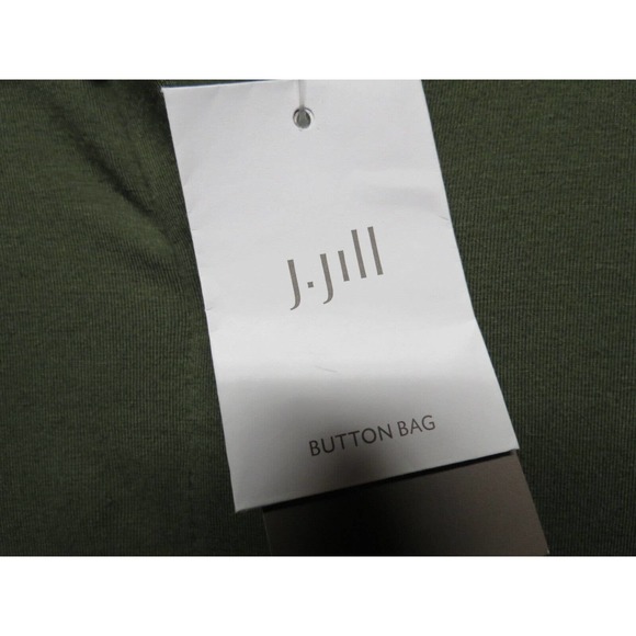 J. Jill Green Kale Button Up Shirt Style Dress Size Small NWT Comfortable - Picture 7 of 9